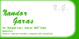 nandor garas business card